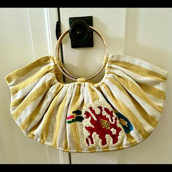 Half Moon Beaded Satchel Bag - Picture 5 of 7